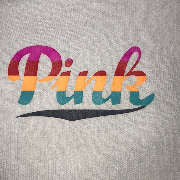 S PINK white cowl neck with pink on front - Picture 2 of 3